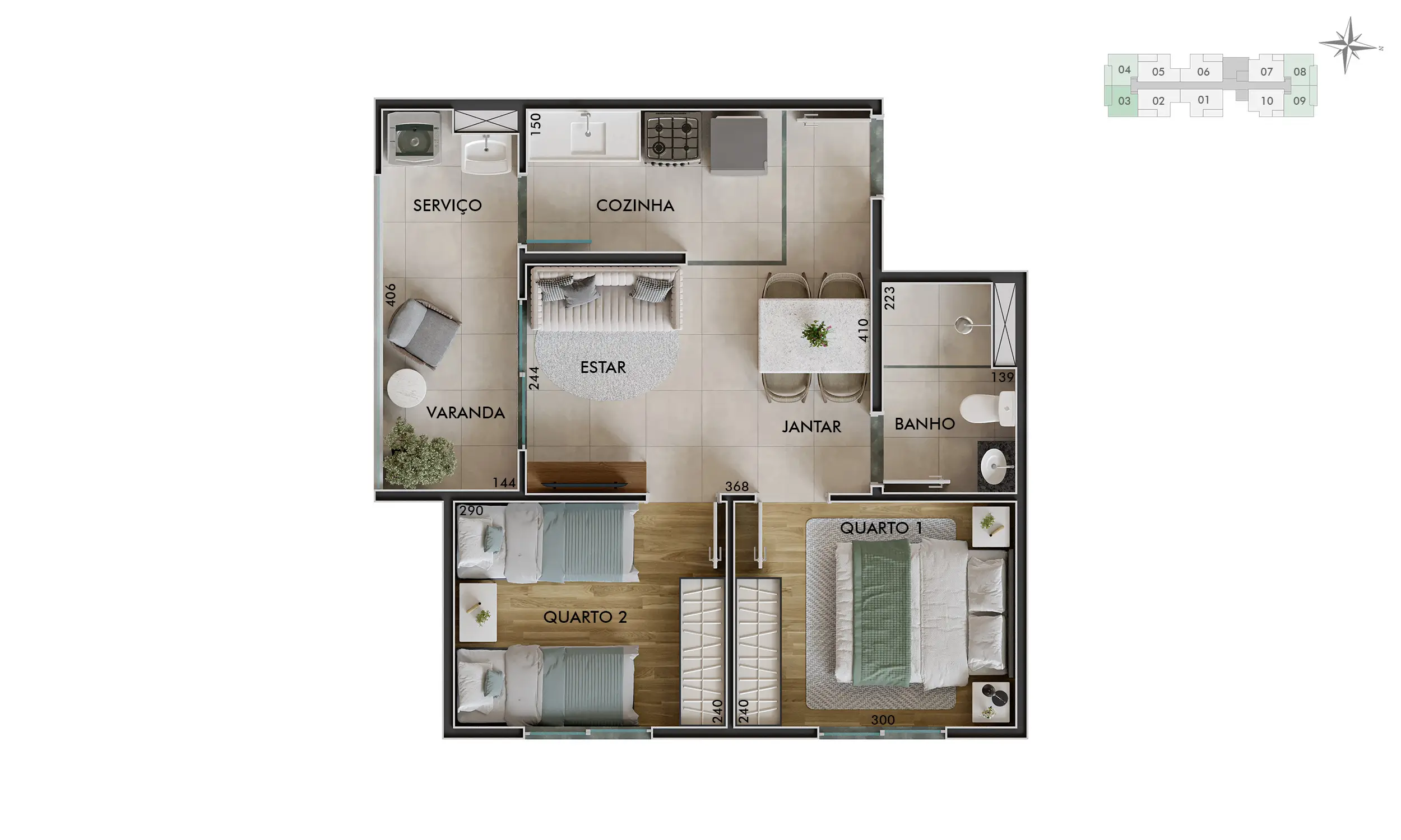 Planta 42m²