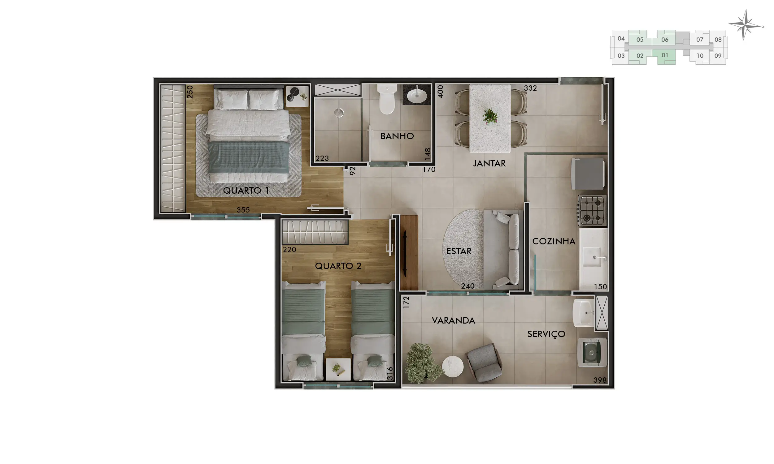 Planta 46m²
